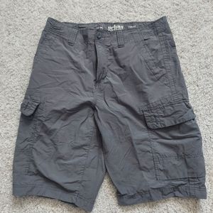 Men's Grey Urban Pipeline Cargo Shorts Size 34
